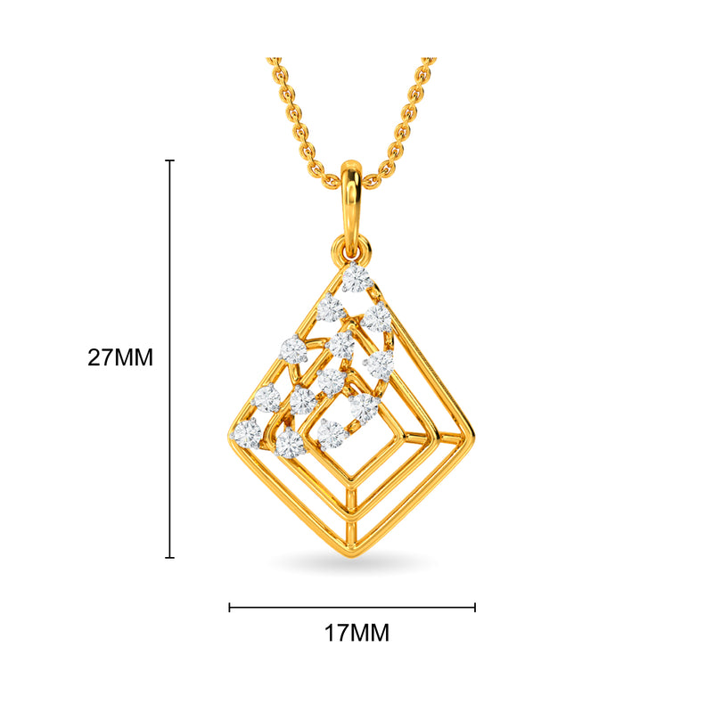 Amber Diamond Pendant