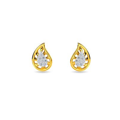 Paisley Cluster Diamond Earring