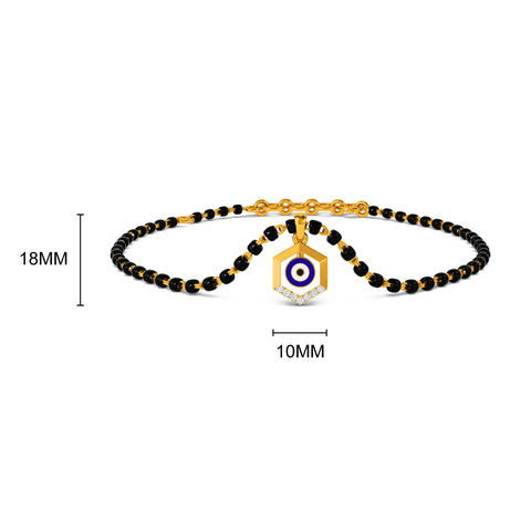 Doga Evil Eye Detachable Mangalsutra Diamond Bracelet