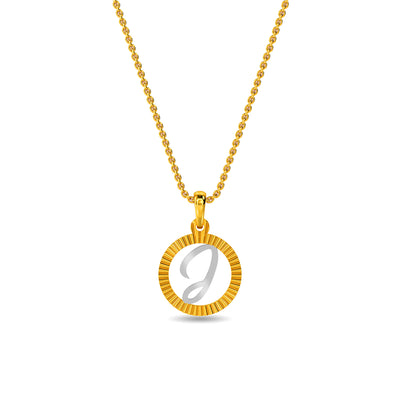 Initial J Gold Pendant