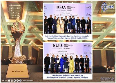 H.K. Designs (India) LLP honoured at 49th IGJA