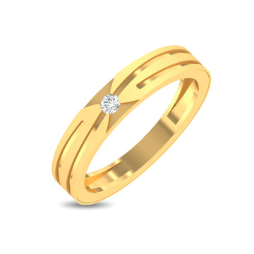 Rhombic Om Men Gold Ring
