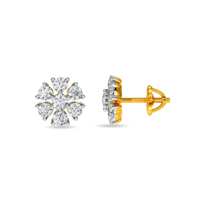 Menith Flora Diamond Stud Earrings Online Jewellery Shopping India | Rose  Gold 14K | Candere by Kalyan Jewellers