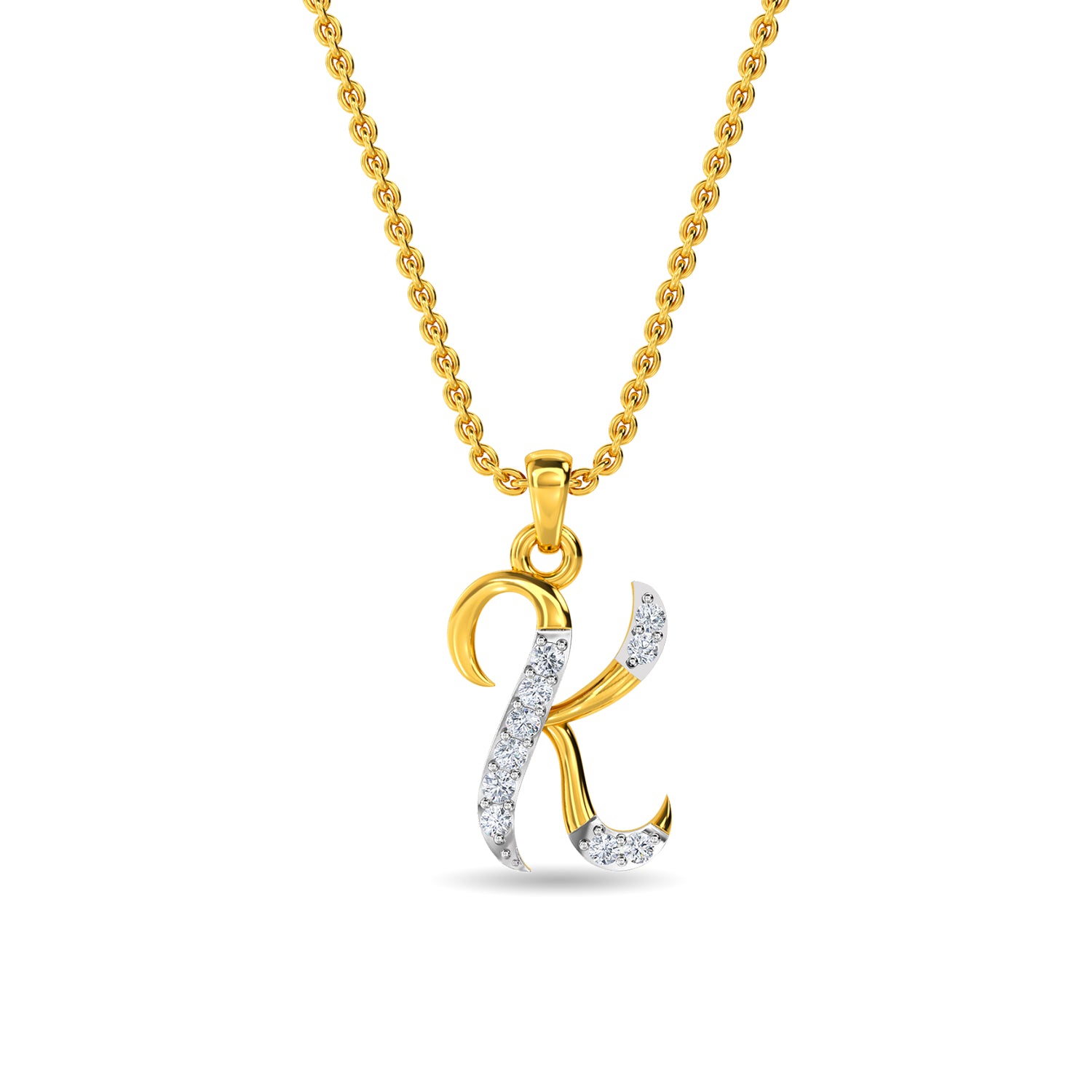 Buy Diamond K Letter Pendant Online – Kisna