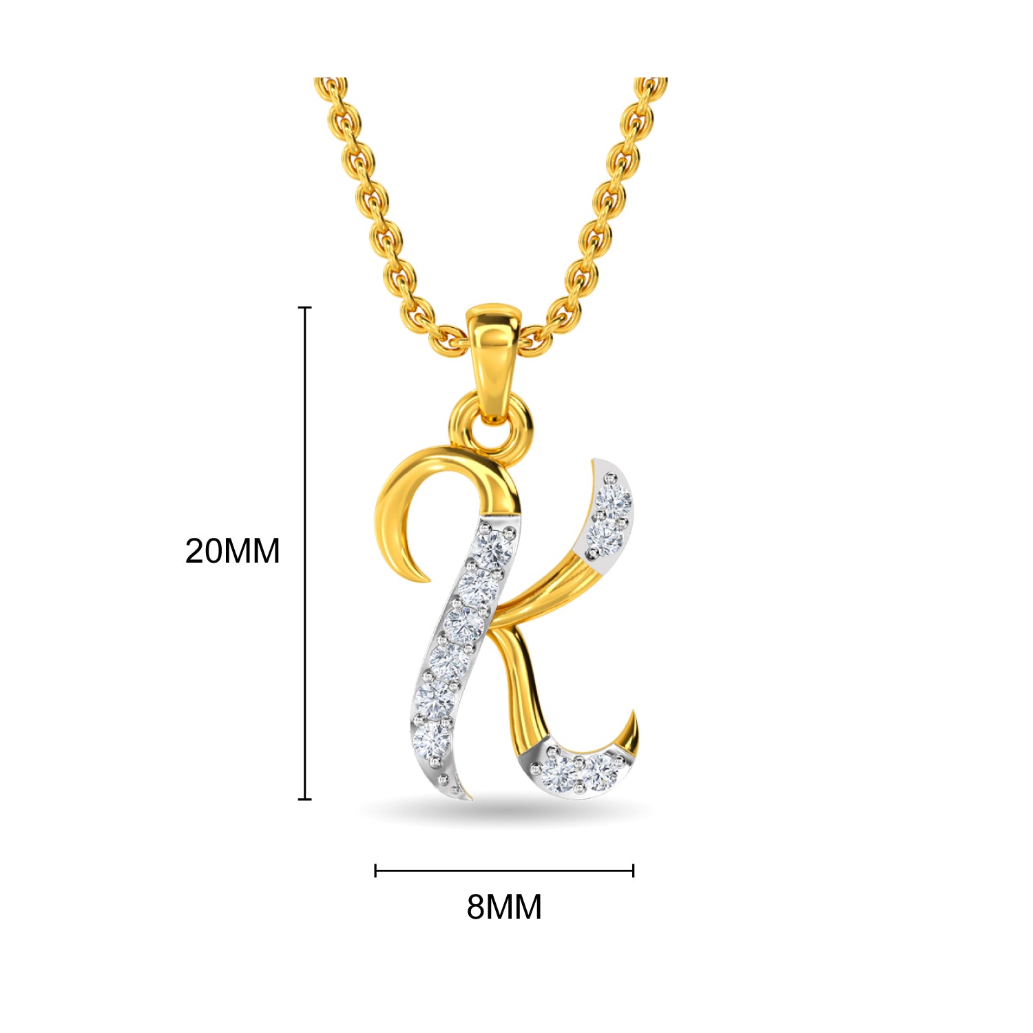 Gold and Diamond Initial Necklace - European Jeweler and Goldsmith