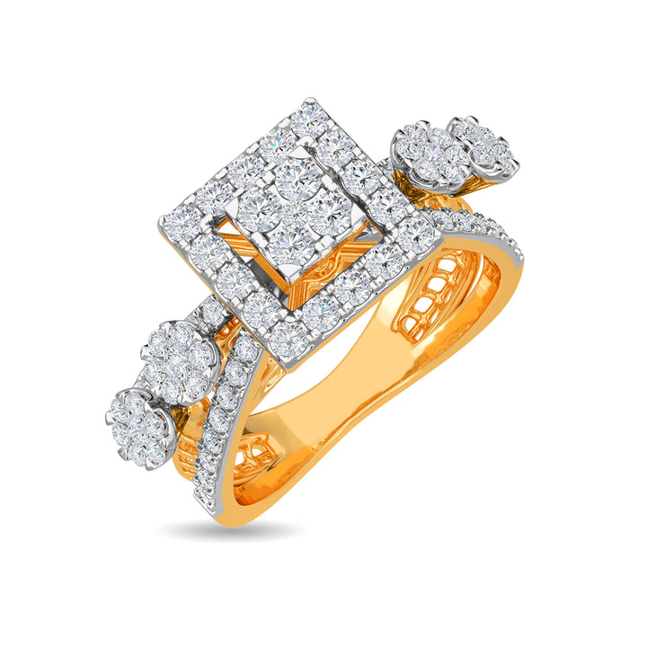 Buy 4 Prong Setting Large Engagement Ring Online US - Diamonds Factory