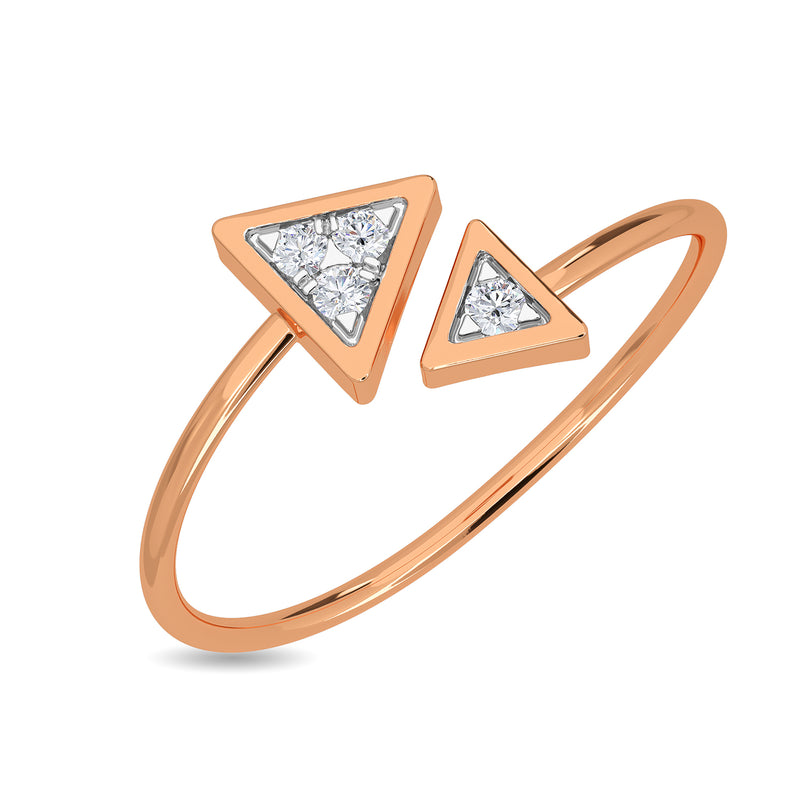 3 Stone Triangle Cut Engagement Ring | Ouros Jewels