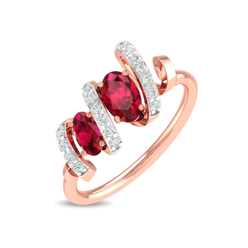 Spiral Ruby Ring