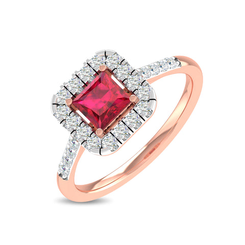 Cushion Ruby Ring