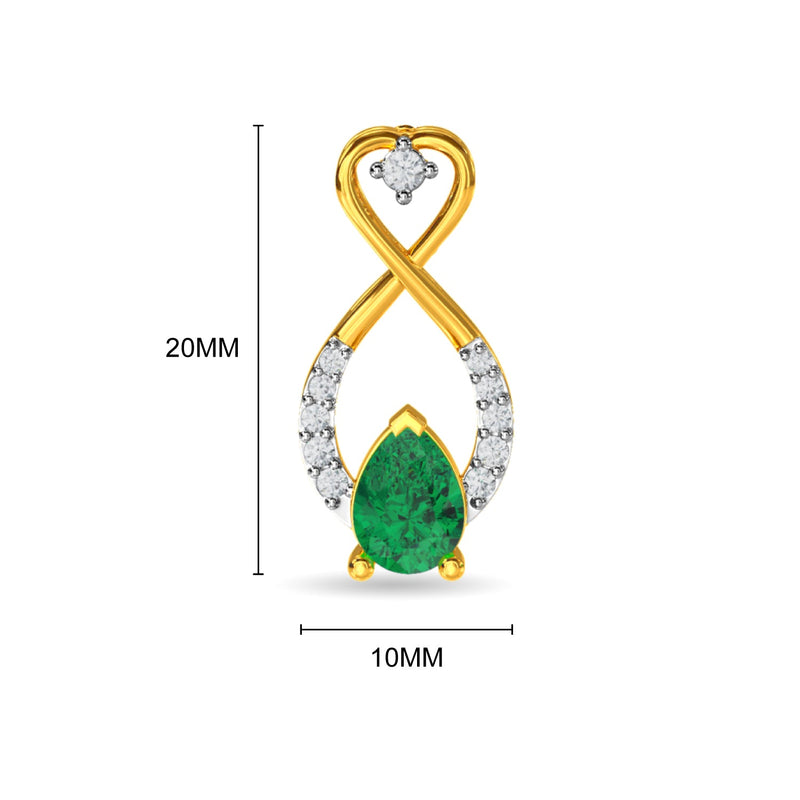 1.37Tct Ruby Stud Earrings With 0.17Tct Diamonds Set In 14K Yellow Gol ‐  Gem Bleu