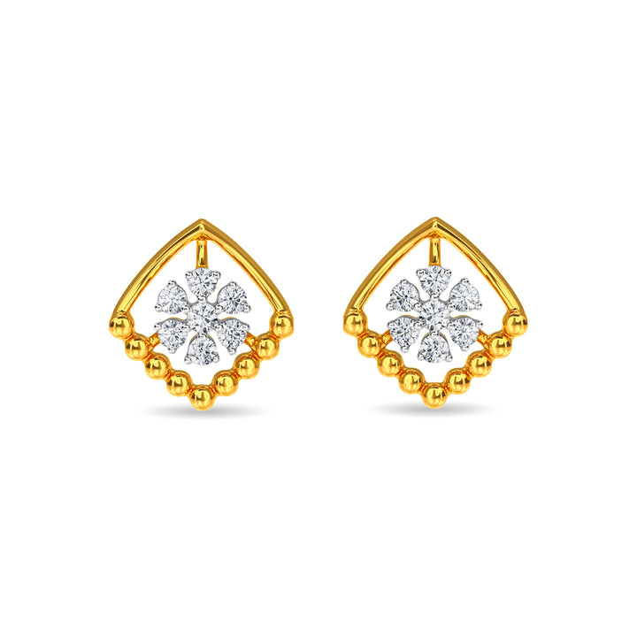 Buy Diamond Studs , 10K Gold Diamond Stud Earrings, Pave Setting Diamond  Studs, Real Diamond Stud Earrings, Valentines Day Gift Online in India -  Etsy