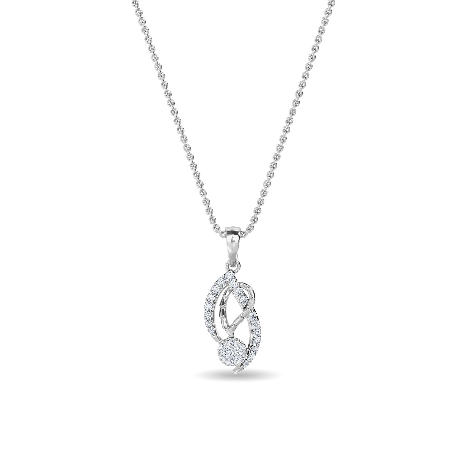 925 Sterling Silver Diamond Infinity Designer Pendant Necklace (b22) | eBay