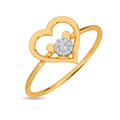 Plate Set Yellow Gold and Palladium Diamond Ring - EC Design Jewelry