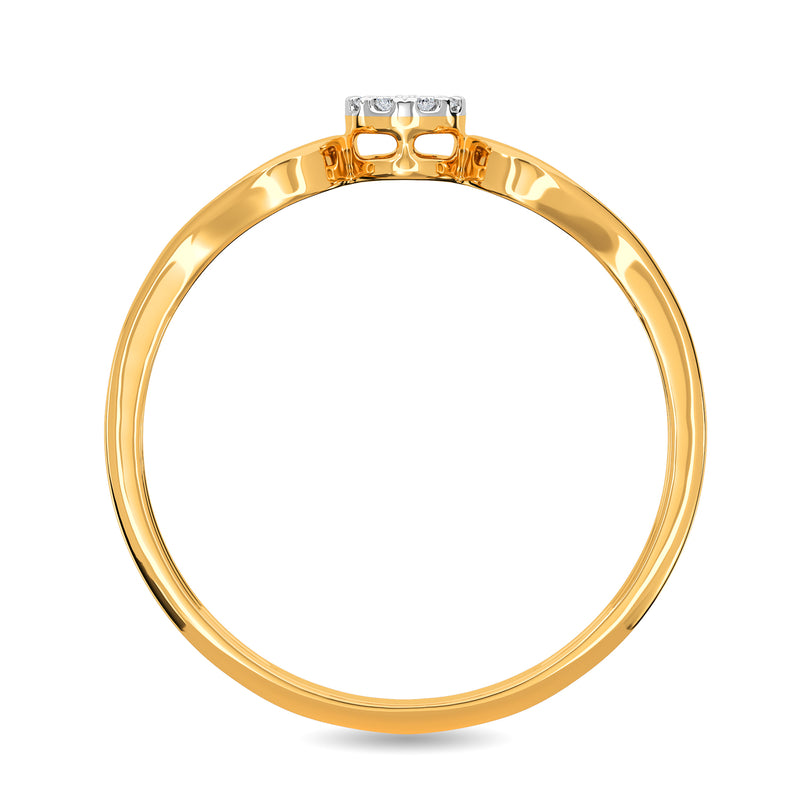 Minimal Chevron Pave Ring Gold – J&CO Jewellery