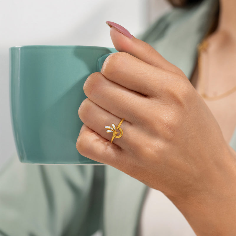 Buy Kundan Peacock Ring With Gold Plating 350429 | Kanhai Jewels