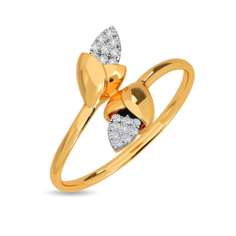 G Delicate Enamel Flower Fashion Ring - Rings