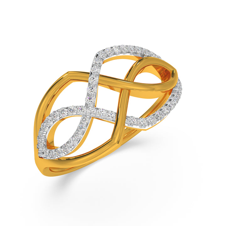 Sukkhi Stunning Golden Gold Plated CZ Ring for Women - Sukkhi.com