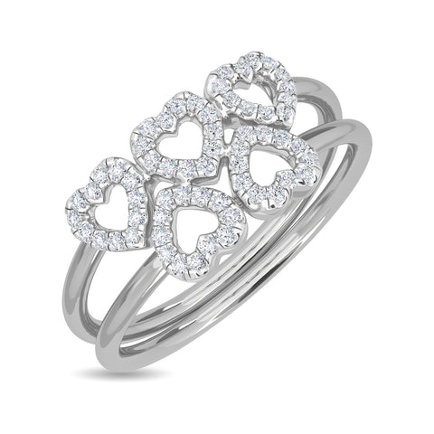 Two Layered Heart Ring