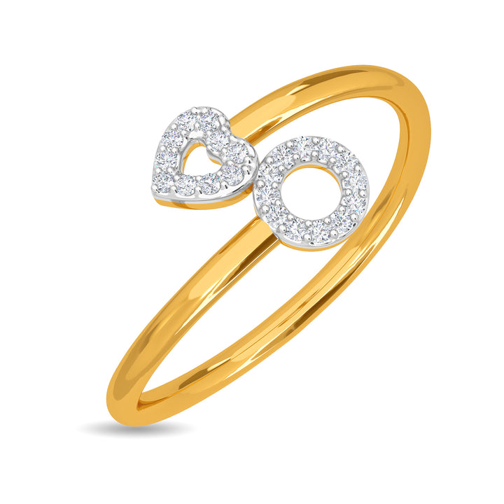 14K Yellow Gold Cross Ring - (B32-955) - Roy Rose Jewelry