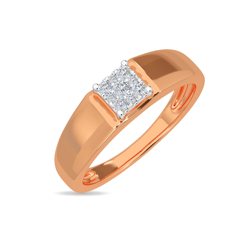 Custom Asscher and Round Diamond Wedding Ring