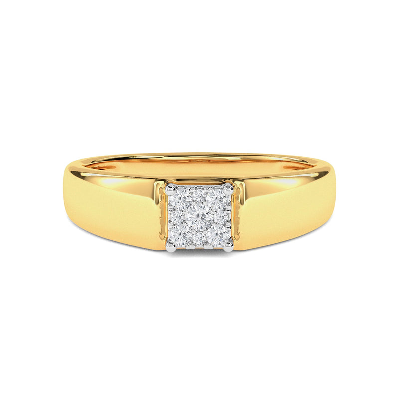 Square Classic Band Ring For Him