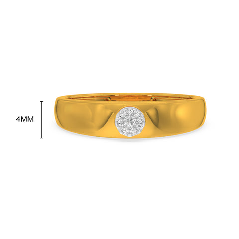 Round Classic Band Ring For Him