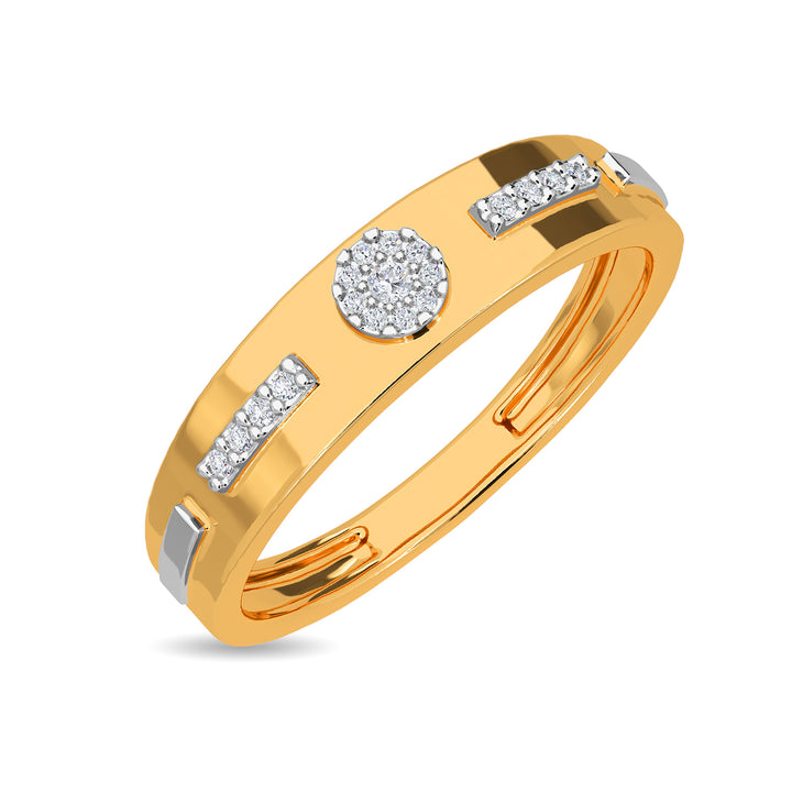Showroom of Mens diamond ring , 14kt gold with centre single diamond  studded . | Jewelxy - 216670