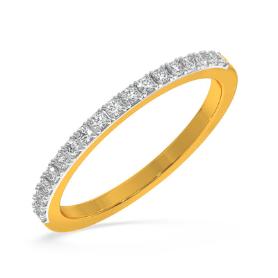 Radiant Zircon Gold and Silver Band Ring – Meery Rings