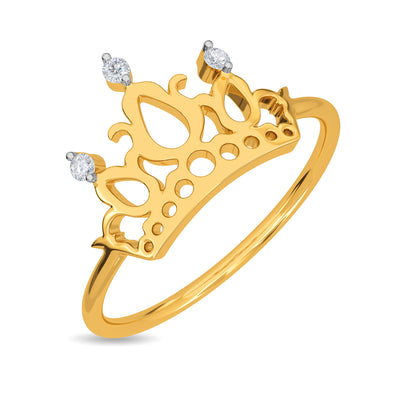 COI Titanium Gold Tone Silver Sandblasted King Queen Crown Beveled Edges  Ring-9033BB