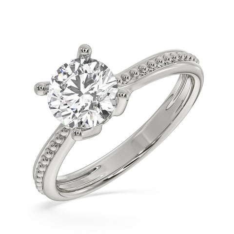 1.00 CT Radiant Solitaire Ring