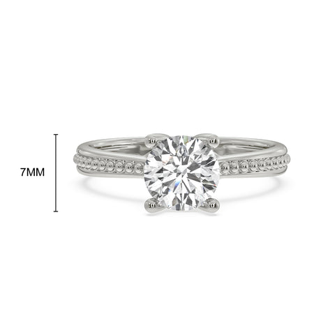 1.00 CT Radiant Solitaire Ring