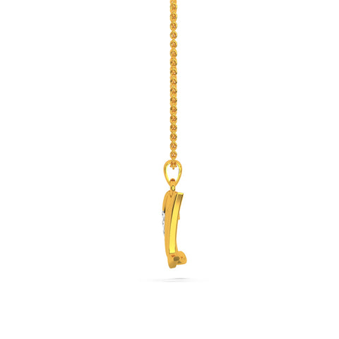 Alphabet M Diamond Pendant