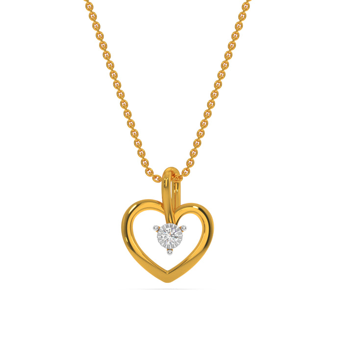 Giant Gold Heart Necklace - Santayana