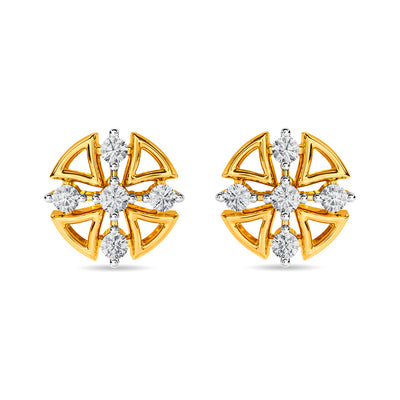 1.17ct VVS Real Diamond Men's Solid 14k White Gold Iced Hip Hop Kite  Earrings