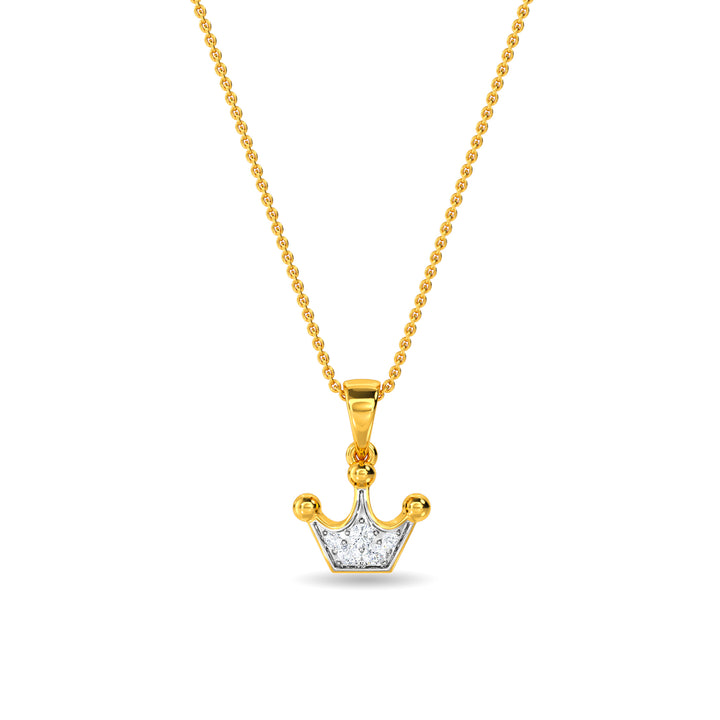 White gold sale crown pendant