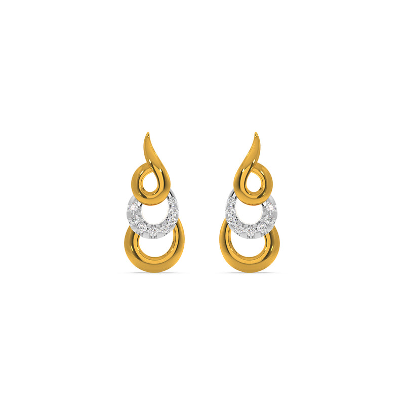 Triple Curve Earring