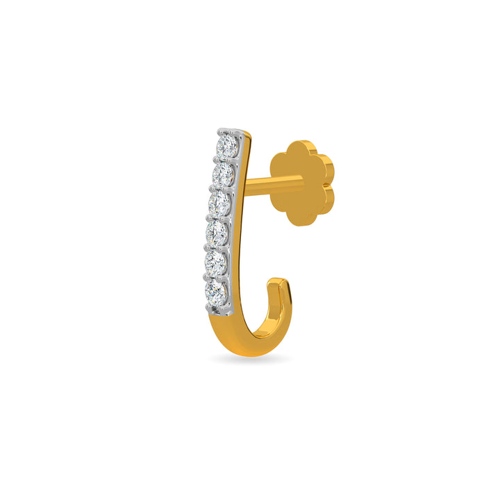 0.01CT Blooming Petal Diamond Nose Pin 14KT Gold For Women | eBay