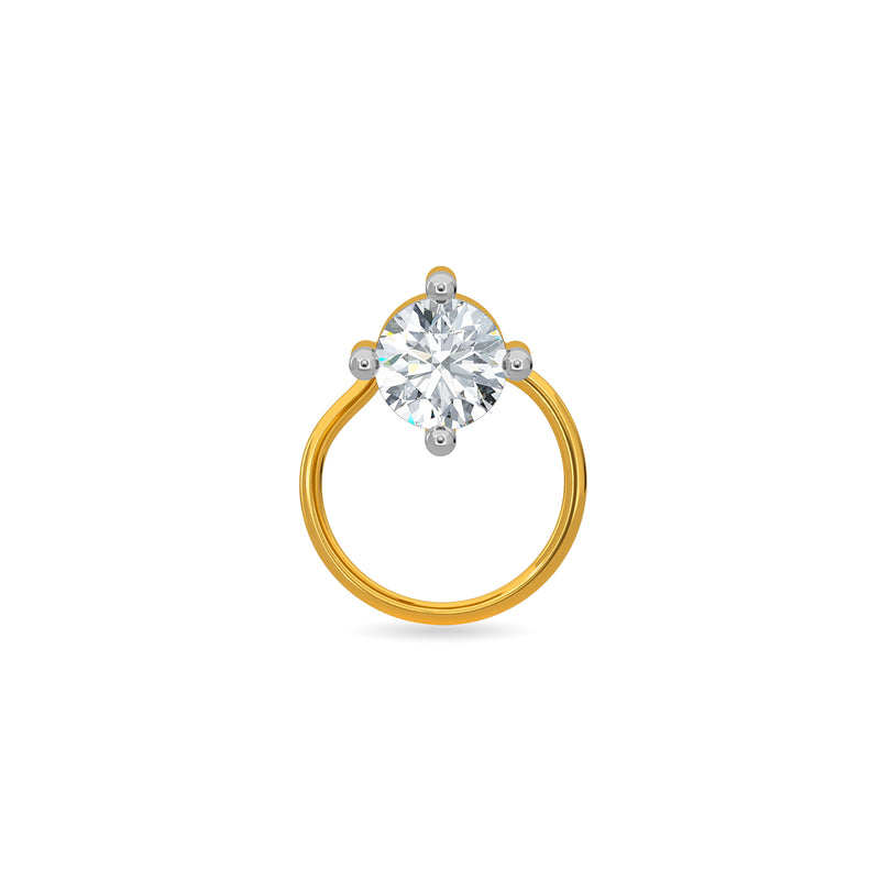 0.03 Carat 4-Prong Solitaire Diamond Nose Pin Stud in 18K White Gold -  Walmart.com