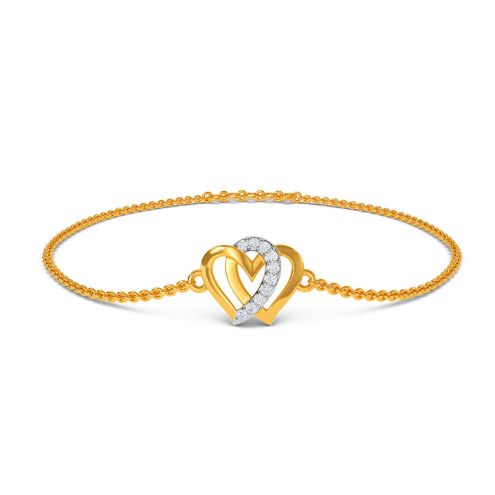 Entwined heart outlet bracelet