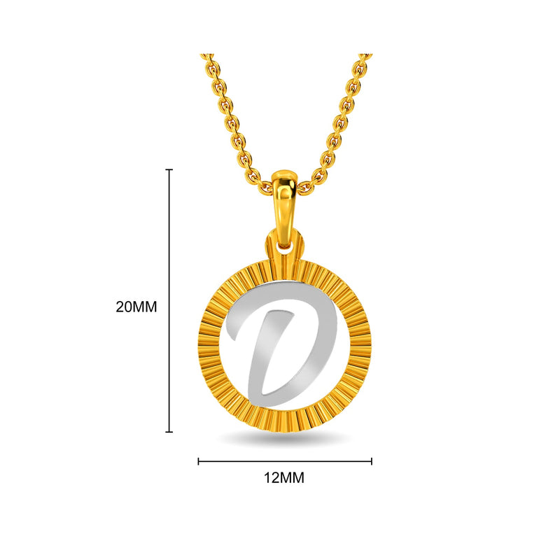 Initial D Gold Pendant