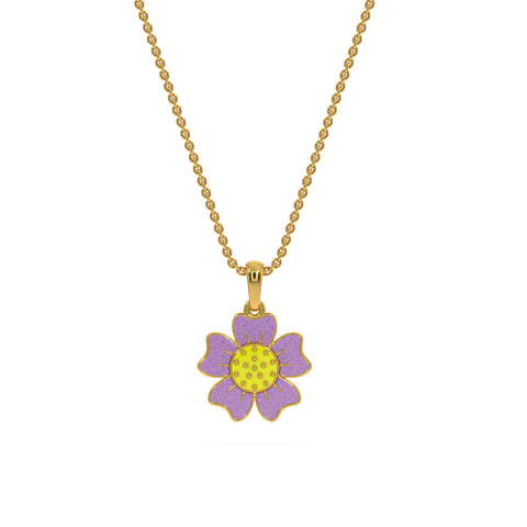 Purple daisy Pendant