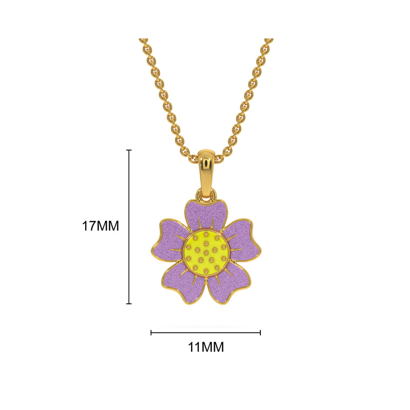 Purple daisy Pendant