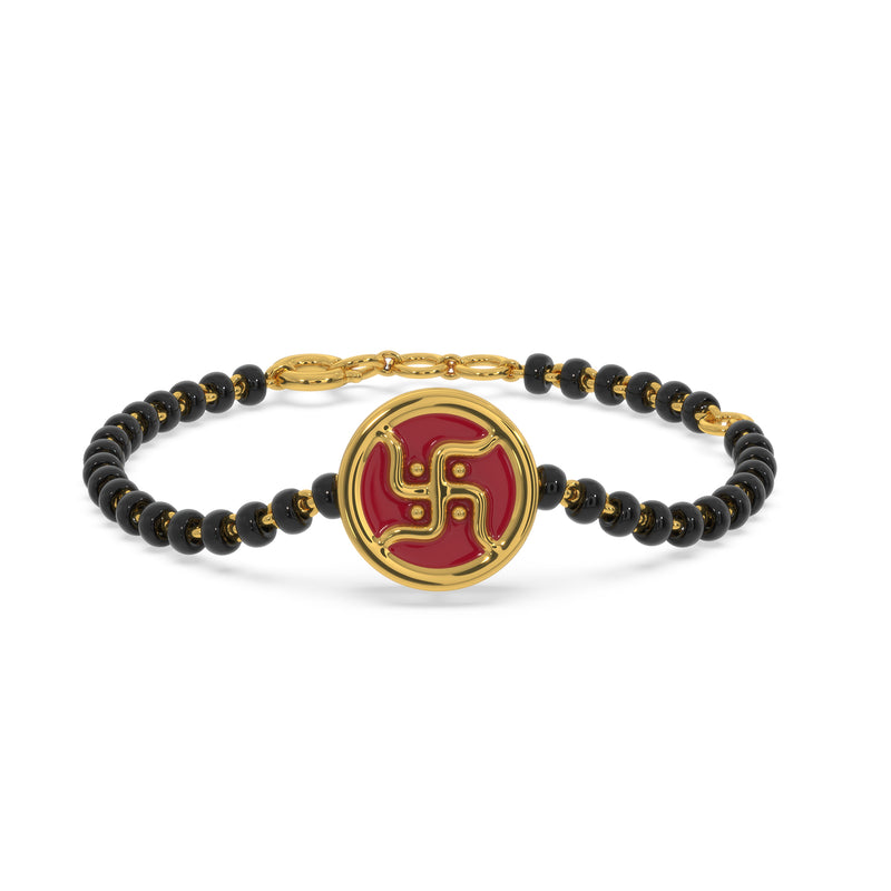 Charming Swastik Nazariya Kids Bracelet