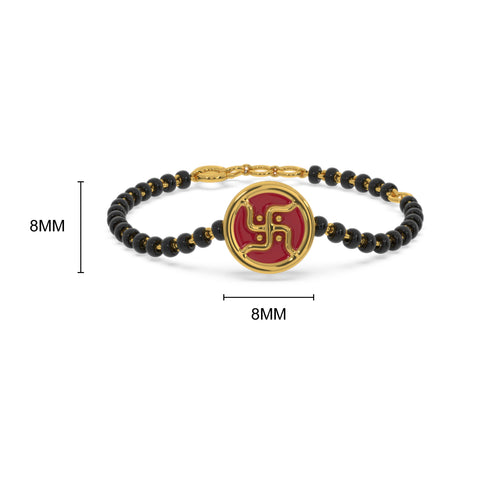 Charming Swastik Nazariya Kids Bracelet