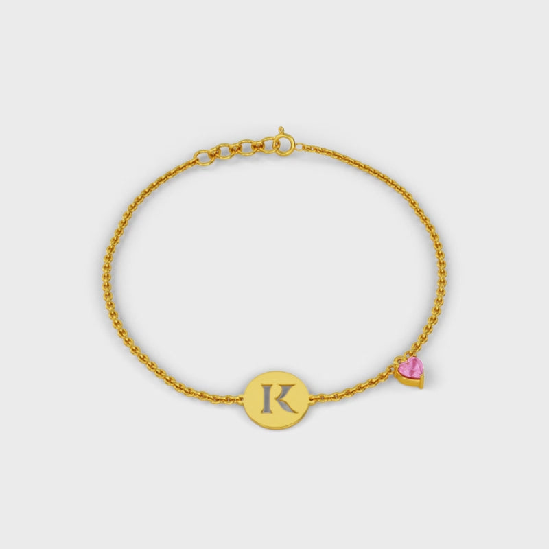 Initial K Bracelet