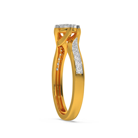 Composite Solitaire Look Ring