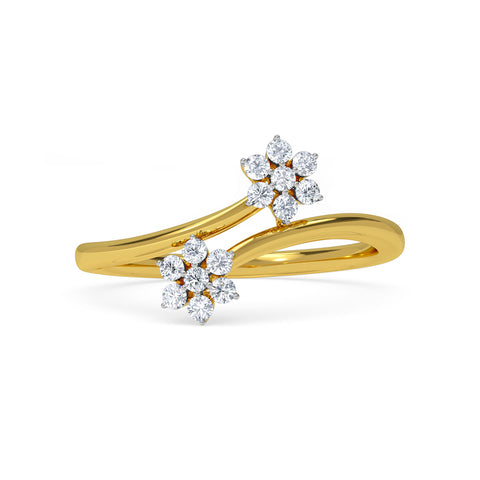 Duo Floret Diamond Ring