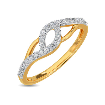 Shining Twist Diamond Ring