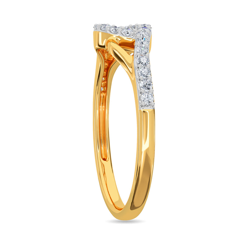 Shining Twist Diamond Ring