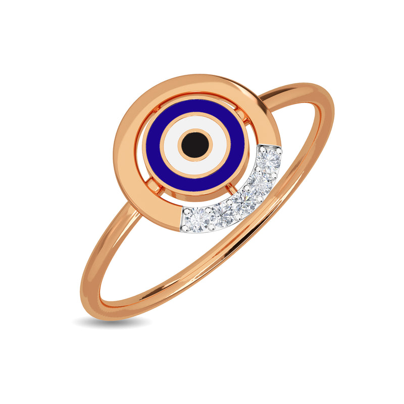 Buy Gold Evil Eye Ring Blue Evil Eye Ring Round Lucky Open Ring Delicate  Sterling Silver Gold Plated Adjustable Minimalist Good Luck Gift Online in  India - Etsy